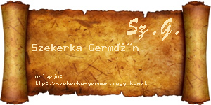 Szekerka Germán névjegykártya
